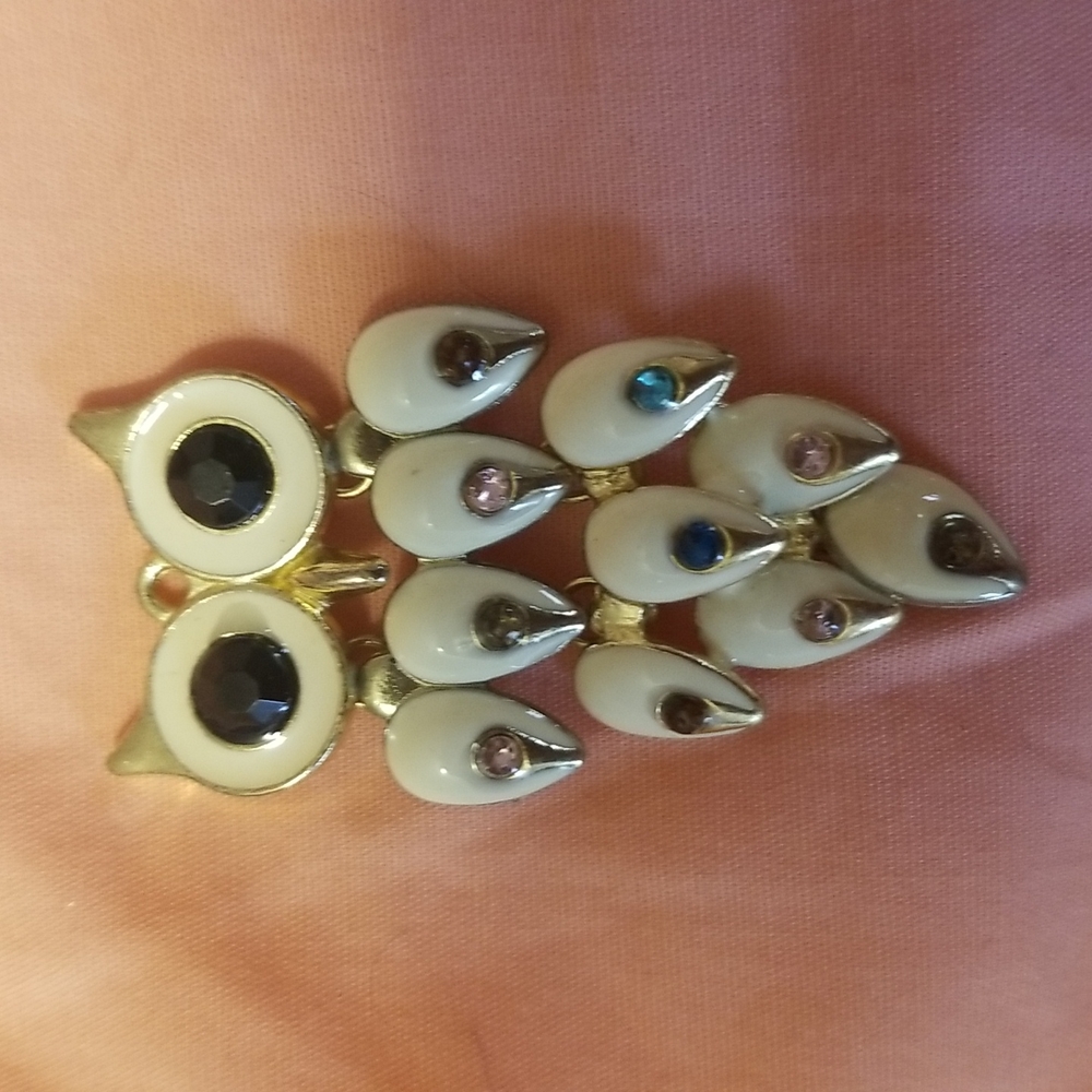 Different  gem stones owl